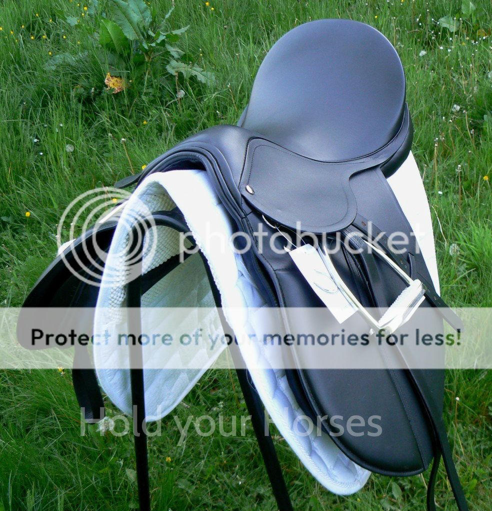 New German Beauty synthetic and leather combination adjustable saddle in 5 sizes