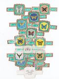 20 cigar bands Caraibe Butterflies S7