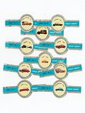 10 cigar bands Graaf Egbert Old Cars Old-Timers blue