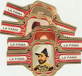10 cigar bands La Fama Reyes Y Gobernantes A Merk En Black Lines iss in 1969