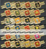 24 small cigar bands Ritmeester Airforce Badges iss in 1968