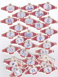 99 cigar bands Washington Series I Tiles red