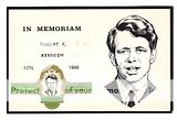 1 cigar bands Washington Card - In Memoriam Robert Kennedy green iss in 1970