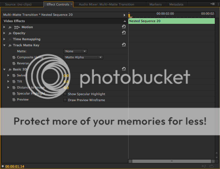 Adobe Premiere Pro: Multi Matte Transition All Filters Applied
