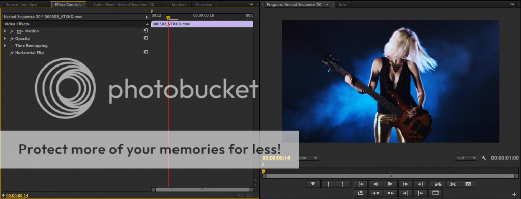Adobe Premiere Pro: Multi Matte Transition Horizontal Flip Applied