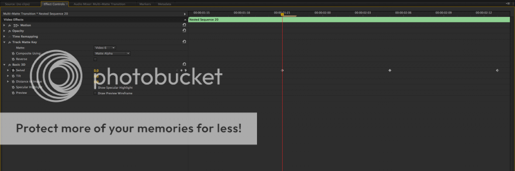 Adobe Premiere Pro: Multi Matte Transition Layer 3 First Keyframe