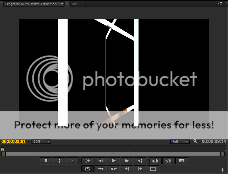 Adobe Premiere Pro: Multi Matte Transition Transition Progress 1