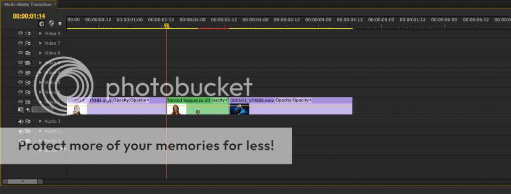 Adobe Premiere Pro: Multi Matte Transition Two Clips Nested