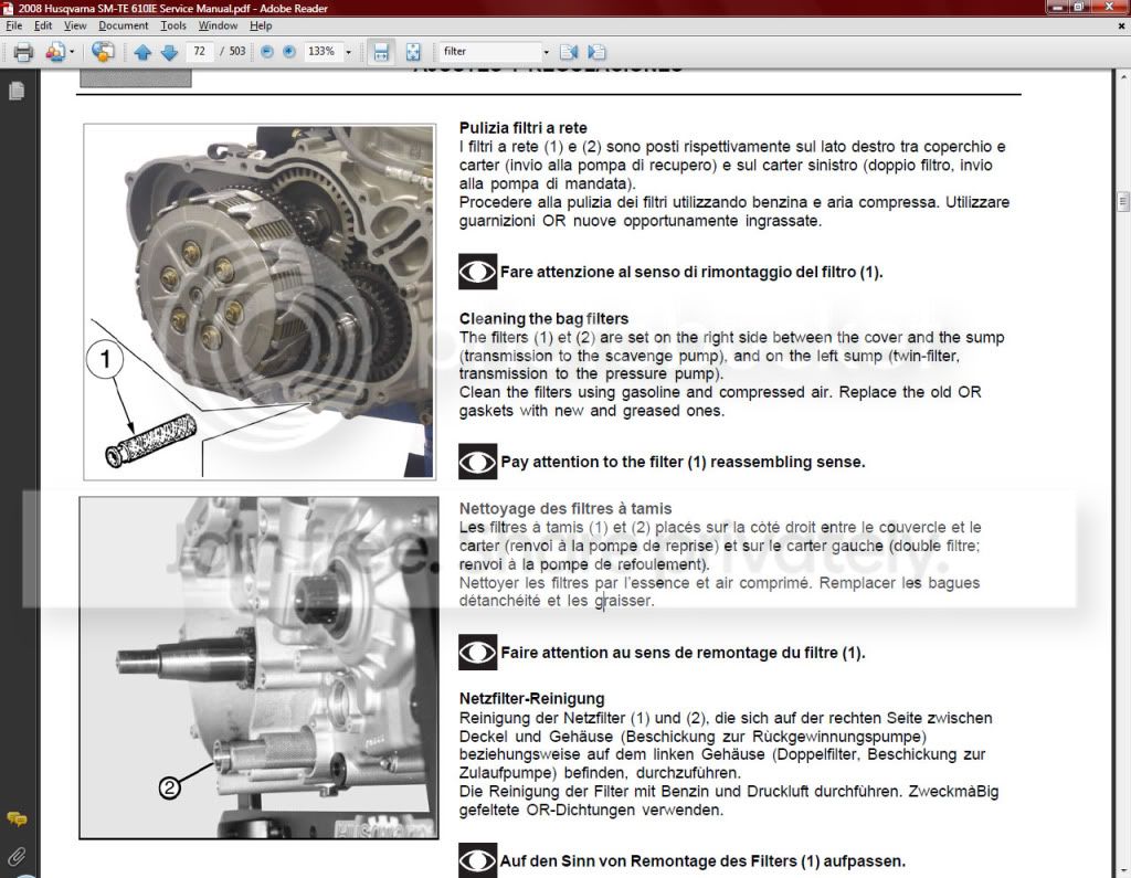From the service manual. 2008 Husqvarna SM610